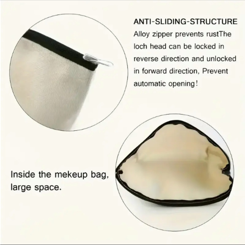 Versatile Cream Zipper Pouch - Picture 7 of 10